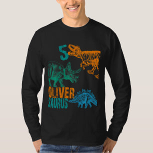 Kids Kids Oliver Saurus 5th Birthday Boys Rex Bda T Shirt