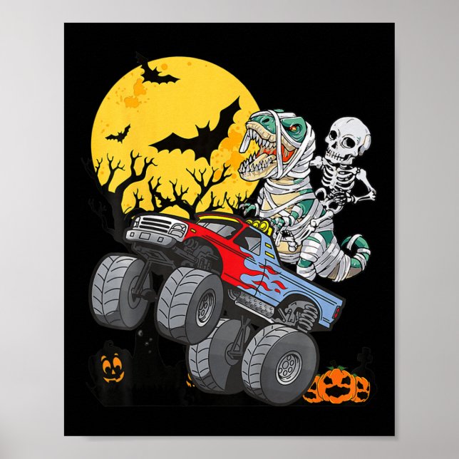 Kids Kids Skeleton Monster Lastbil Måne Candy Todd Poster (Framsidan)
