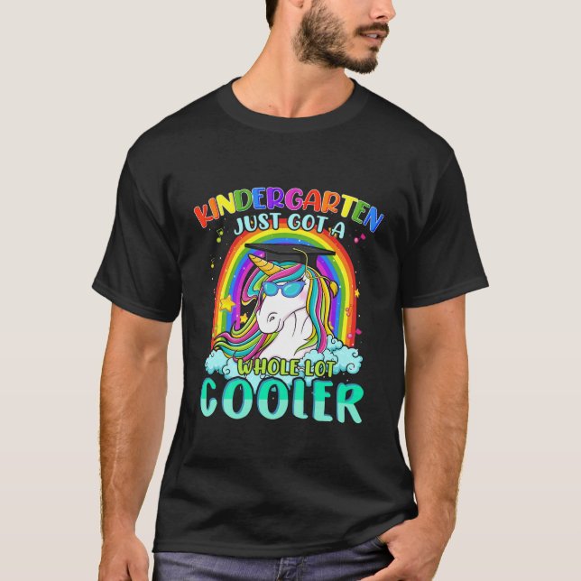Kids Kindergarten Cooler Student Unicorn Rainbow B T Shirt (Framsida)