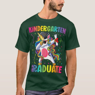 Kids Kindergarten Graduation Dab Dabbing Unicorn T Shirt