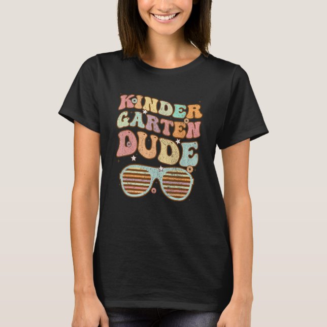 Kids Kindergarten Killen Sunglasses Back to school T Shirt (Framsida)