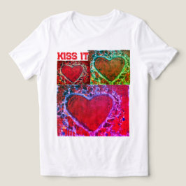 Kids "Kiss it" Många Hearts t-shirt