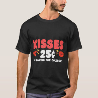 Kids Kisses 25 Cents Småbarn Funny Alla hjärtans d T Shirt