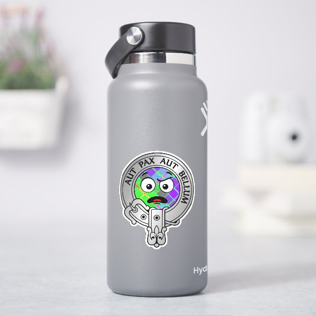 Kids Klan Gunn Vapensköld & Tartan Klistermärken (HydroFlask)