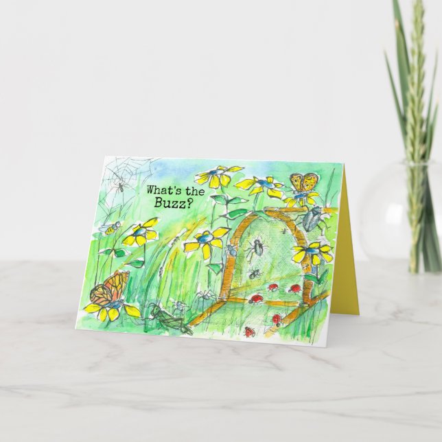 Kids Kryp Box Insektra Spiders Grattis på födelsed Kort (Framsida)