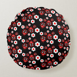 Kids ladybug rund kudde