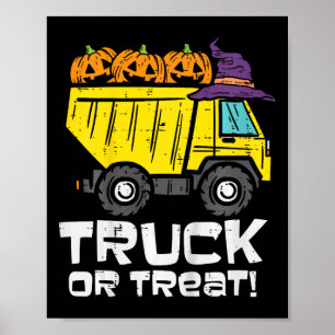 Kids Lastbil eller Treat Halloween Costume Småbarn Poster