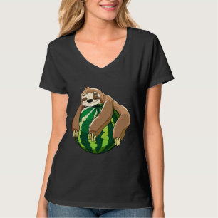 Kids Lazy Sloth Watermelon Sleeping-Loafers T Shirt