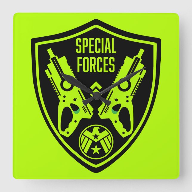 Kids Leksak Dart Gun Battle Fyrkantig Klocka (Framsida)