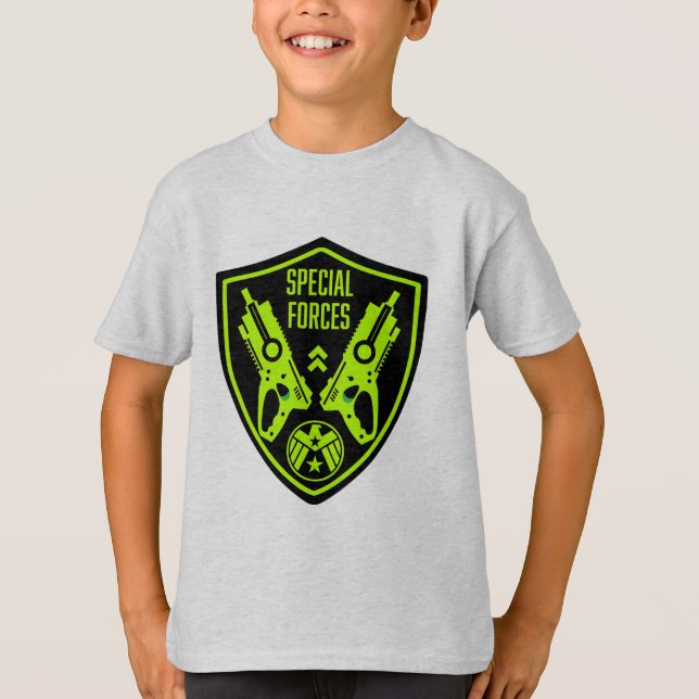 Kids Leksak Dart Gun Battle T Shirt (Framsida)
