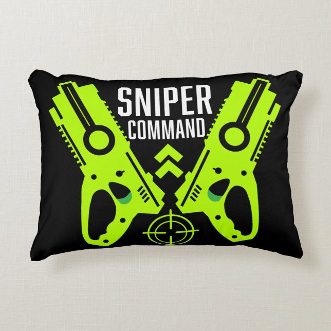 Kids Leksak Gun Battle Sniper Prydnadskudde (Framsidan)