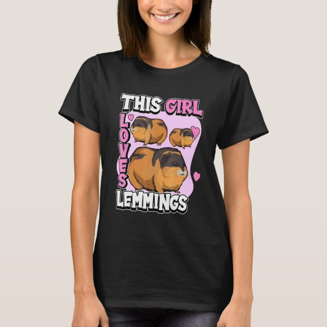 Kids Lemming Quote Rodent this Girl Kärlek Lemming T Shirt (Framsida)