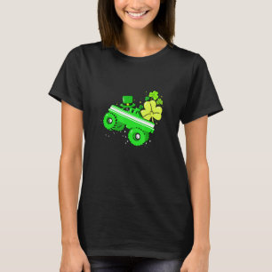 Kids Leprechaun Monster Lastbil Shamrock St Patric T Shirt