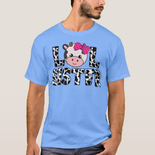 Kids Lil Sister Farm Life Cow Älskare Lil Syrran S T Shirt