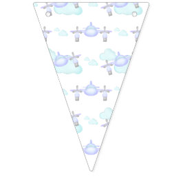 Kids Lilac Flygplan som flyger flygfödelsedag Vimplar