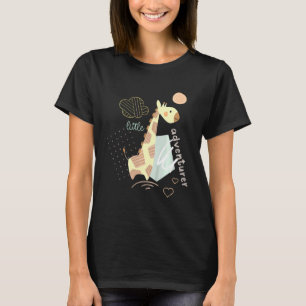 Kids Little Adventurer Giraffe Graphic T Shirt