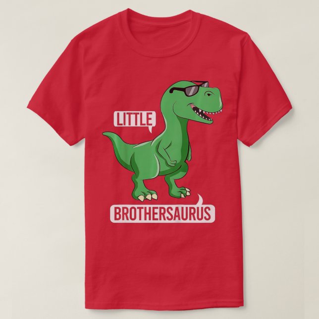Kids Little Brothersaurus Rex Småbarn Boy Dinosaur T Shirt (Design framsida)