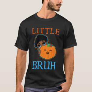 Kids Little Bruh Baby Bro Pumpkin i Patch Bla T Shirt
