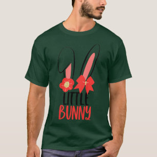 Kids Little Bunny med Bow för Girls Påsk Funny T Shirt