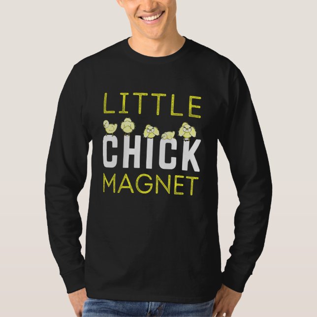 Kids Little Chick Magnet Vår Summer Farm Boy Bo T Shirt (Framsida)