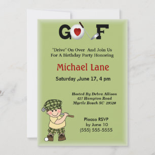 Kids Little Golfer-inbjudan Inbjudningar