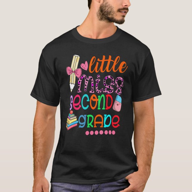 Kids Little Miss First 2nd Grade Back To School Gi T Shirt (Framsida)