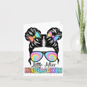Kids Little Miss Kindergarten Messy Bun Sungles Ti Kort