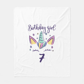 Kids Little Miss Threenager Three 3rd Birthday Gir Fleecefilt