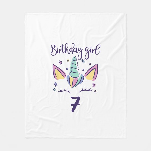 Kids Little Miss Threenager Three 3rd Birthday Gir Fleecefilt (Framsidan)