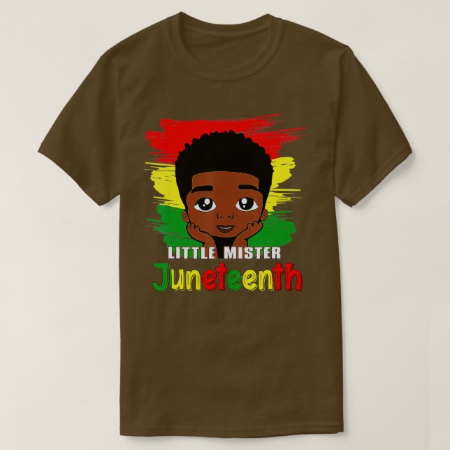 Kids Little Mister Junetelfte Black Boy Småbarn Pr T Shirt (Design framsida)