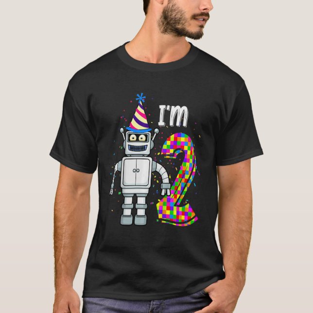 Kids Little Robot I är 2 års Old Robotic Science 2 T Shirt (Framsida)