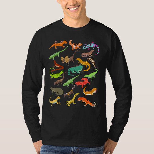 Kids Lizard Collage T Shirt (Framsida)