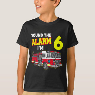 Kids Ljud Alarm Im 6 Barn Fire Lastbil-brandman T Shirt