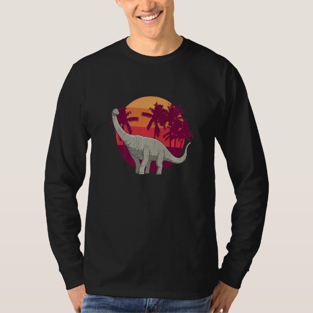 Kids long neck dino dinosaur brachiosaurs Premium T Shirt (Framsida)