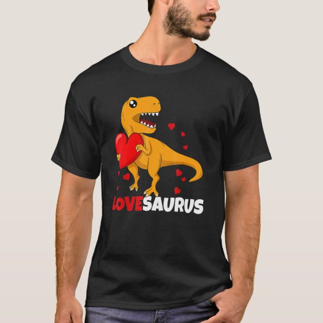 Kids Lovesaurus Son Dinosaur Småbarn Boy Dino Vale T Shirt (Framsida)
