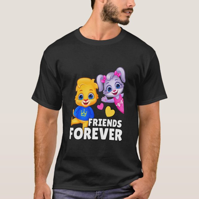 Kids Lucas och Ruby Friends Forever Kids Best Frie T Shirt (Framsida)