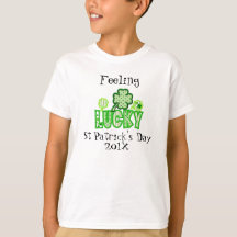 Kids Lucky St patrick's day Dated T-Shirt-mall