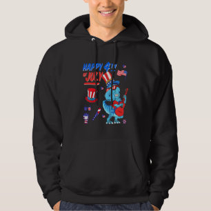 Kids Lycklig 4:e juli T-Rex Dino Dinosaur Baby til Hoodie