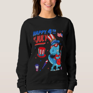 Kids Lycklig 4:e juli T-Rex Dino Dinosaur Baby til T Shirt