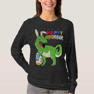 Kids Lycklig Eastrawr Trex Påskhare Egg Funny Di T Shirt