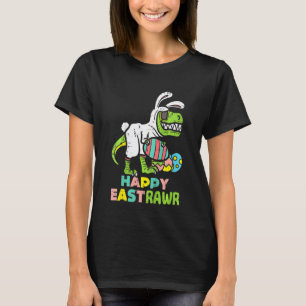 Kids Lycklig Eastrawr Trex Påskhare Egg Funny Di T Shirt