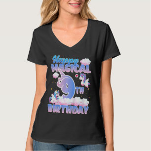 Kids Lycklig Magic 9:e födelsedagseftermiddagen i T Shirt