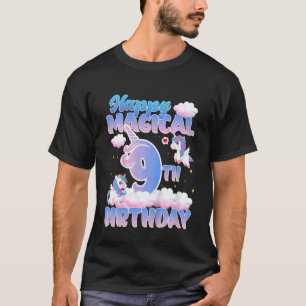 Kids Lycklig Magic 9:e födelsedagseftermiddagen i T Shirt