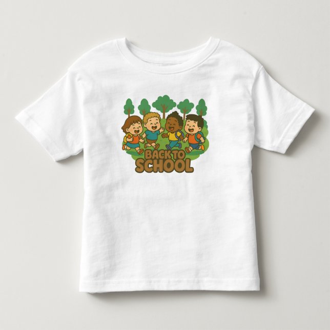 Kids Lycklig Running T Shirt (Framsida)