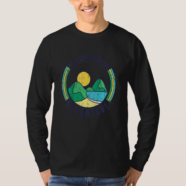 Kids Made four adventure 4th Birthday Party campin T Shirt (Framsida)