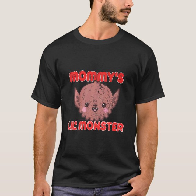 Kids Mamma Lil Monster Cute Werevarulv Kids Boy Ha T Shirt (Framsida)
