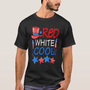 Kids Manar Kvinnor 4:e juli Röda vita Coolan T Shirt
