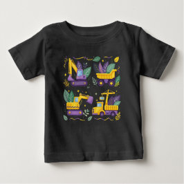 Kids Mardi Gras Construction Lastbil Cute Fordon B T Shirt