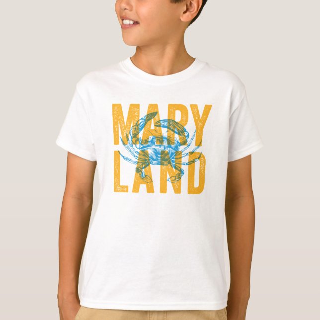 Kids Maryland Crab Tshirt T Shirt (Framsida)