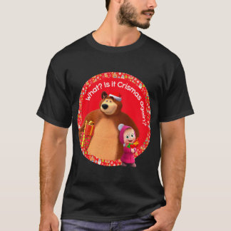 Kids Masha och Bear God jul T Shirt